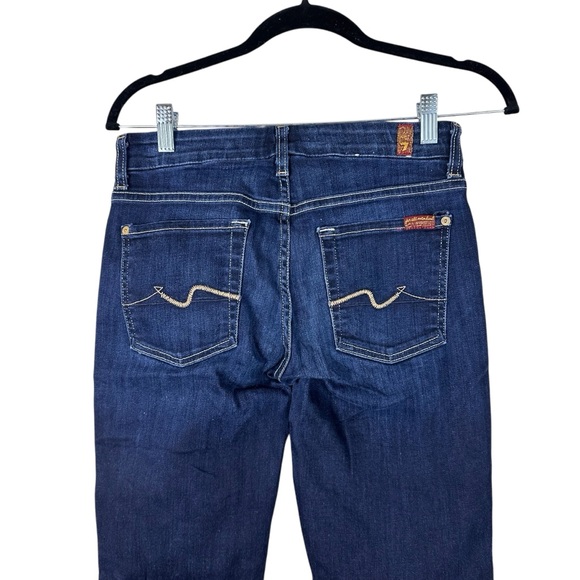 7 for All Mankind Kimmie Straight Leg Dark Wash Denim Jeans Size 27 - Picture 6 of 7